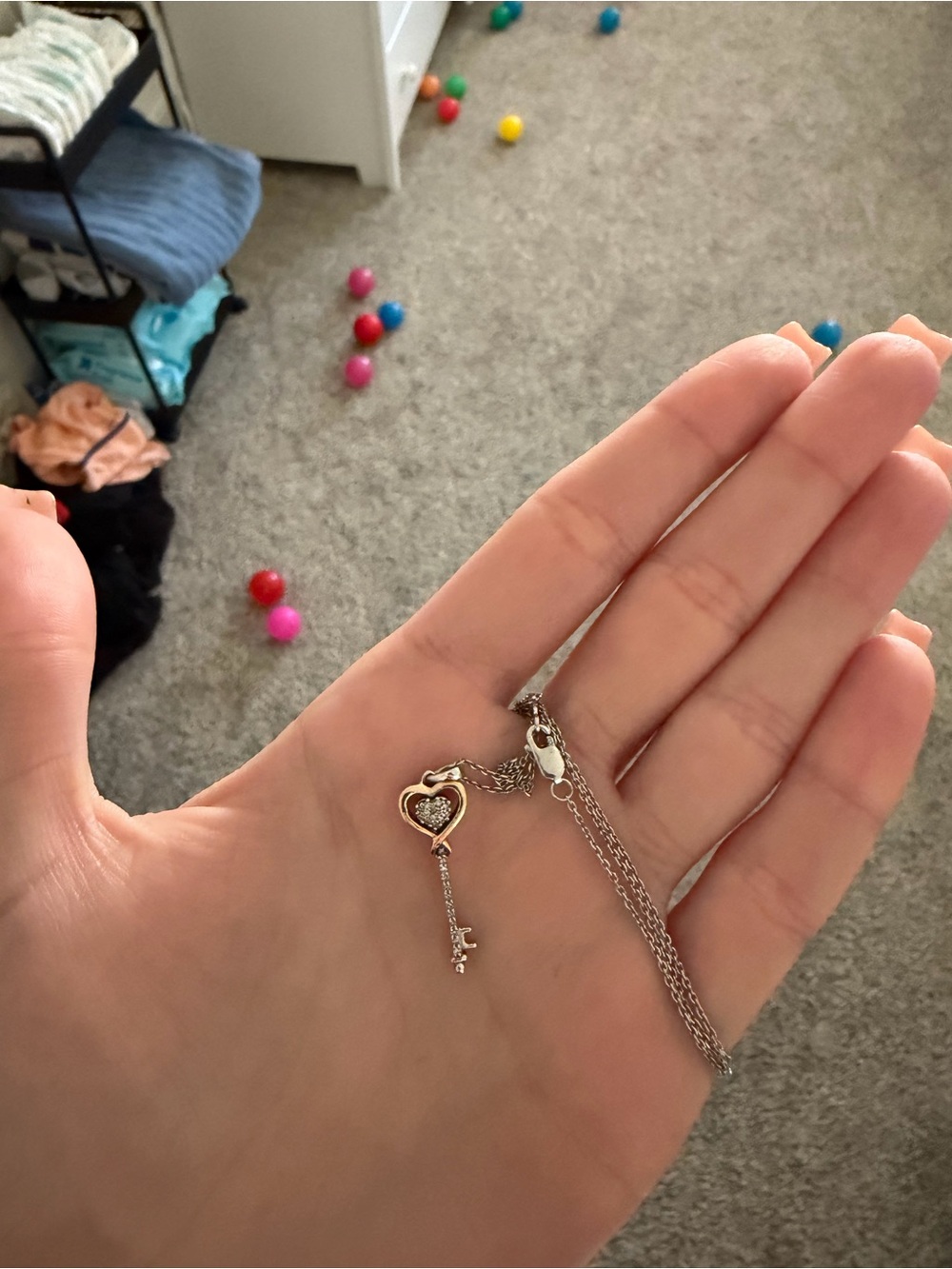 Silver Heart Key Pendant kay jewlers Necklace